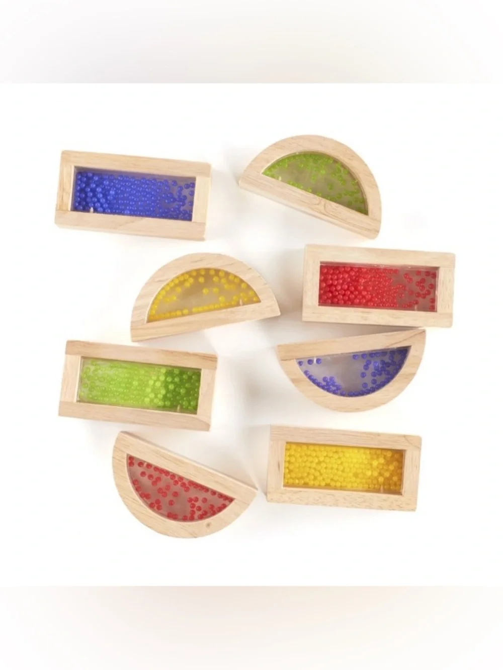 Wooden Sensory Bead Shakers - Multicolor